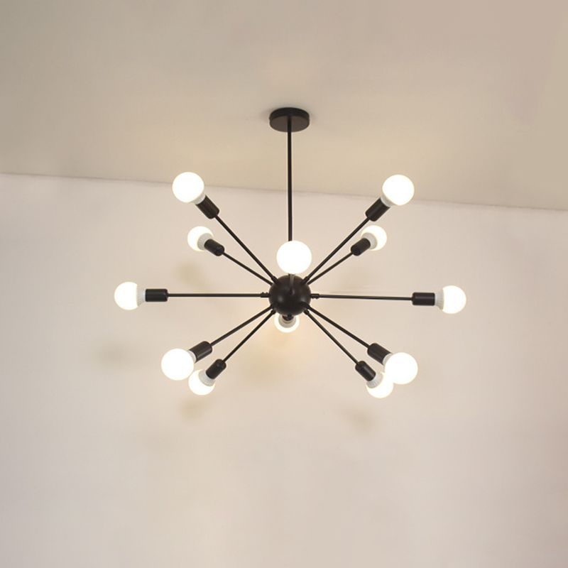 Golden Sputnik Ceiling Lights12-Light Sphere Modern Design Starbust Style Chandelier