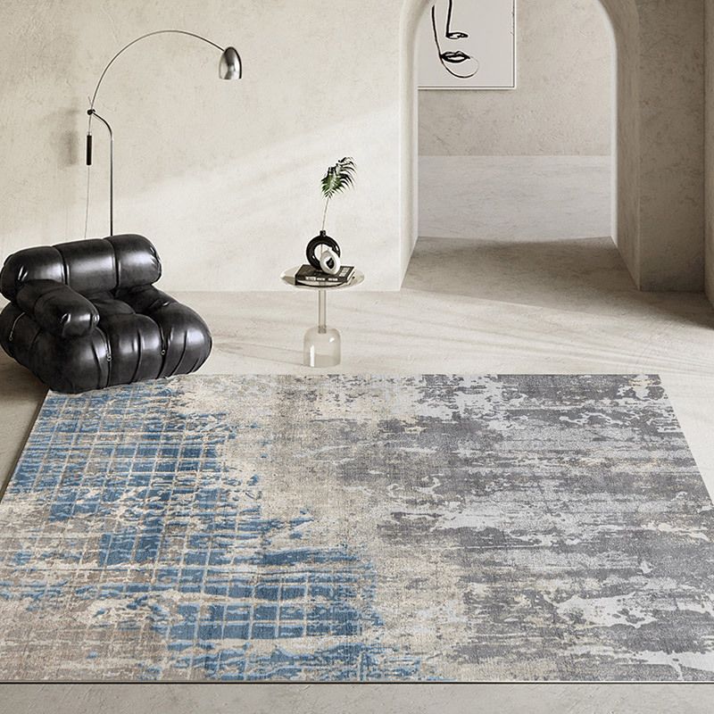 Fancy binnen tapijt modern abstract print tapijt wasbaar polyester tapijt met niet-slipachter