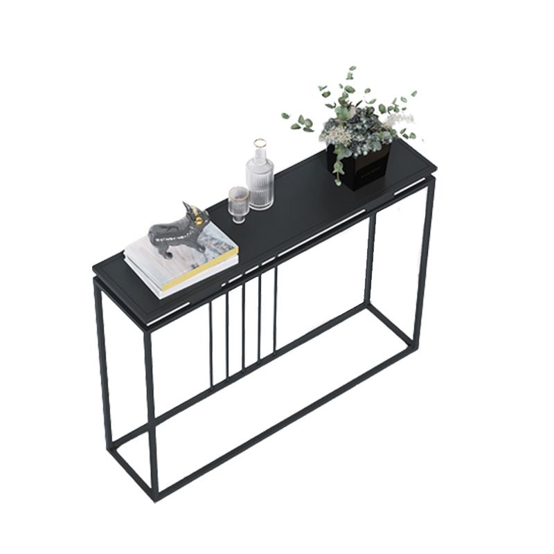 Modern Console Accent Table Antique Finish Console Table in Metal