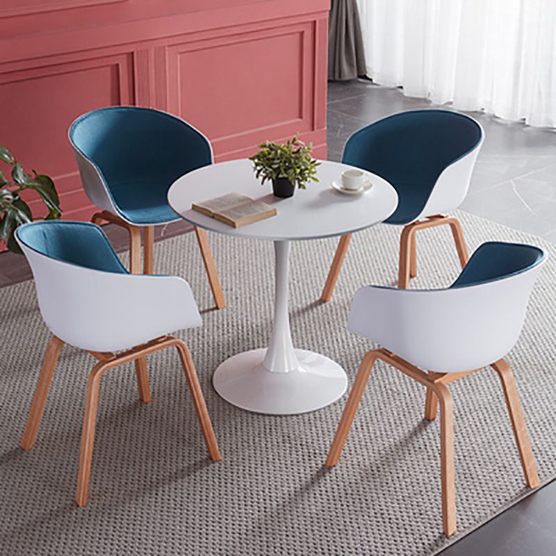 Silla estilo moderno sillón de comedor con patas de madera para cocina