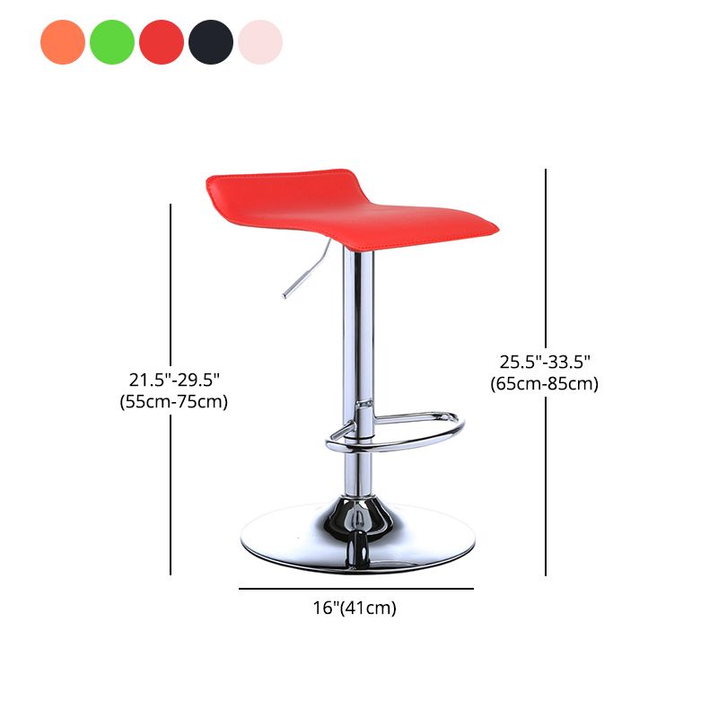 Contemporary PU Leather Swivel Barstool Indoor Bar Stool with Low Back