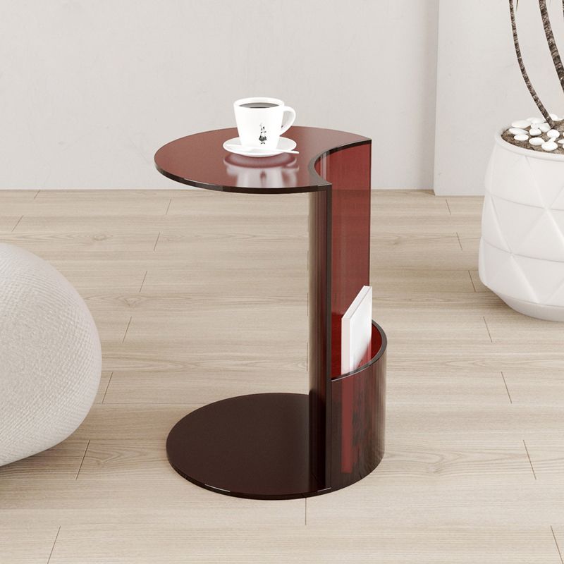 Modern C End Side Table Acrylic Corner Table for Living Room