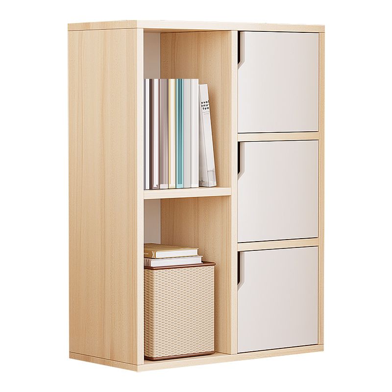 Simple Side Cabinet with Doors Modern Faux Wood Accent Cabinet
