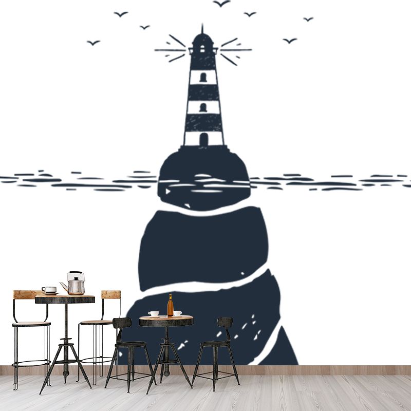 Illustration Spiral Seashell Wall Mural Large Wall Art for Home, Custom Size Available