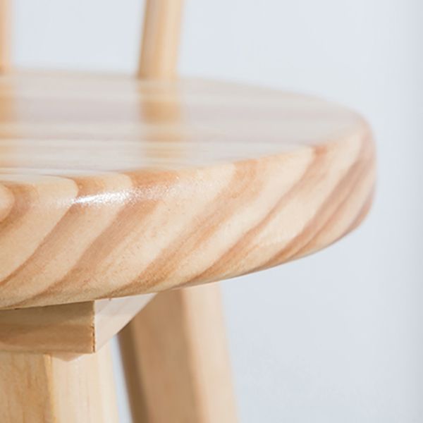 Coffee Shop Modern Simple Barstool Wood 4 Legs Bar Stool with Pedal