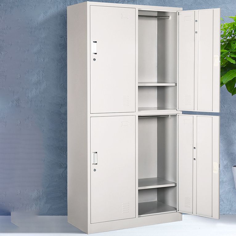 Hinged Wardrobe Cabinet Contemporary Metal Wardrobe Armoire for Bedroom