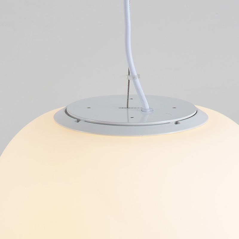 Glass Drop Shade Hanging Lights Modern Style 1 Head Hanging Mount Fixture for Restaurant