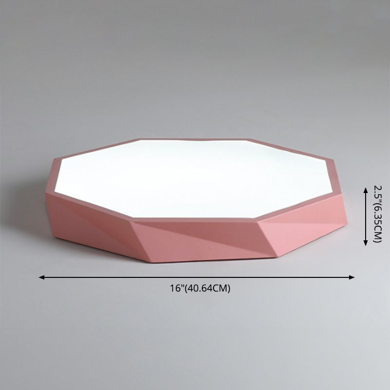 LED-Unterputzbeleuchtung für Schlafzimmer, Unterputzleuchte im minimalistischen Stil mit geometrischem Metallschirm