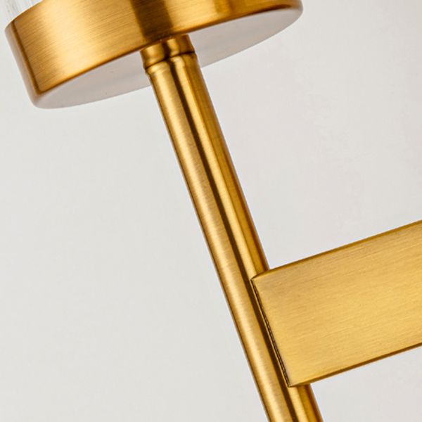 Iron Sconce Light with Clear Crystal Shade Postmodern Wall Lighting Fixtures