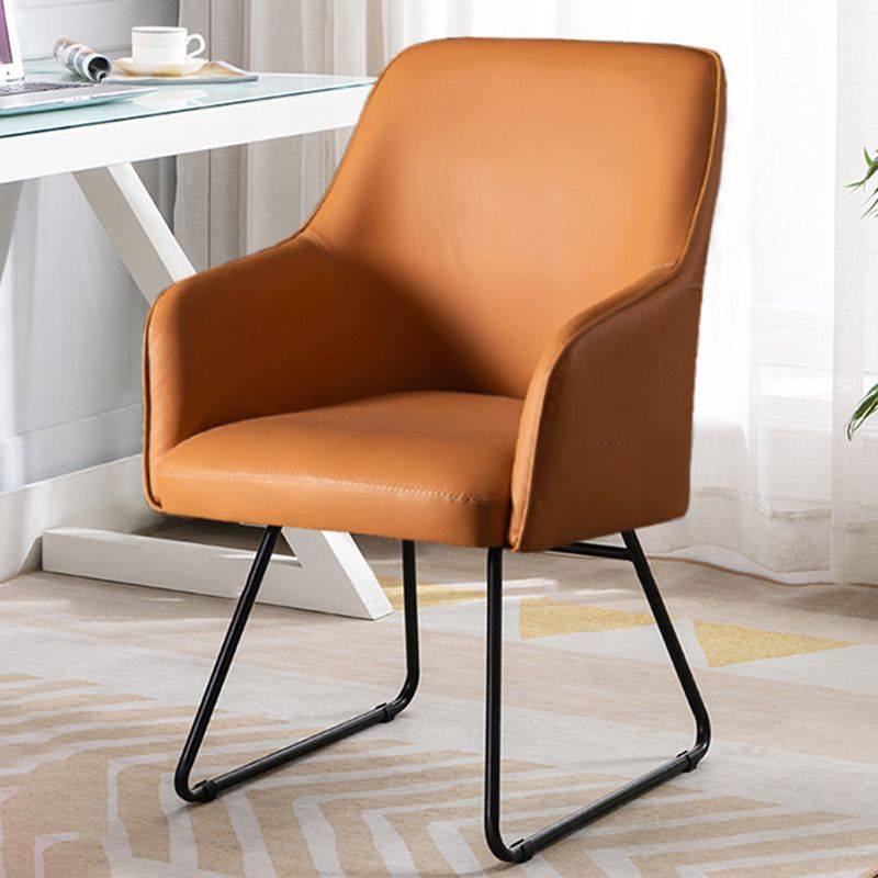 Faux Leather Arm Chair 22.44" L x 23.22" W x 32.67" H Accent Armchair for Living Room