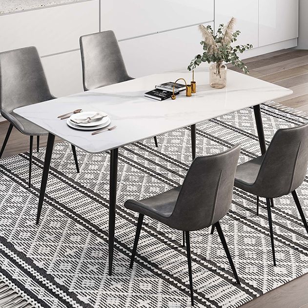Rectangle Stone Home Furniture Industrial Style Dining Room Collection