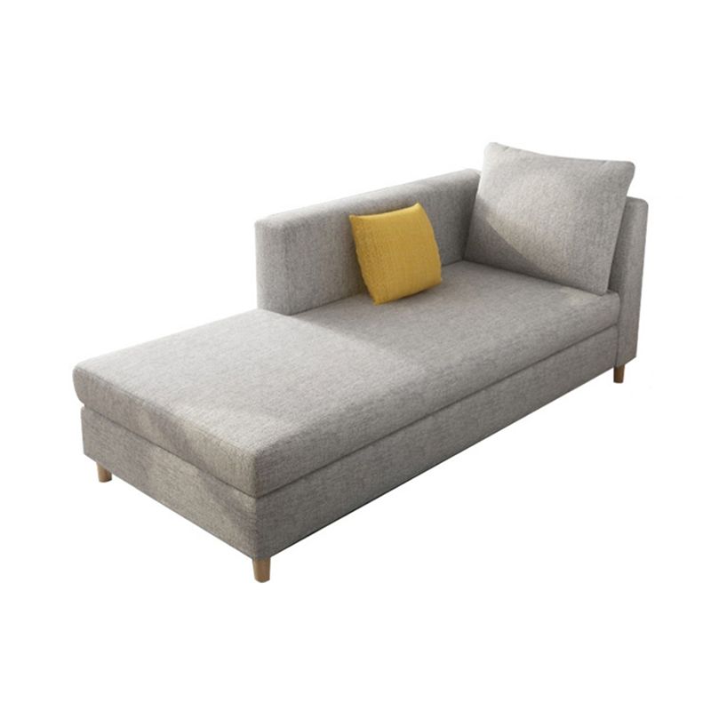 Solid Color Chaise Lounge Chair Square Arm Chaise for Bedroom