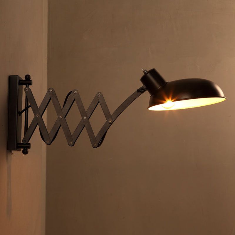 American Retro Industrial Style Swing Arm Wall Lampe 1 leichte Metallleuchten