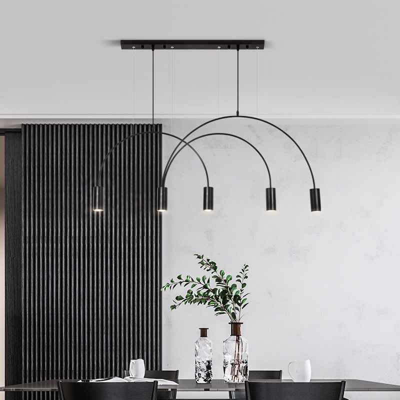 Moderner Stilzylinder hängende Anhänger Lichter Metall 6 Licht Anhänger Beleuchtungskarten