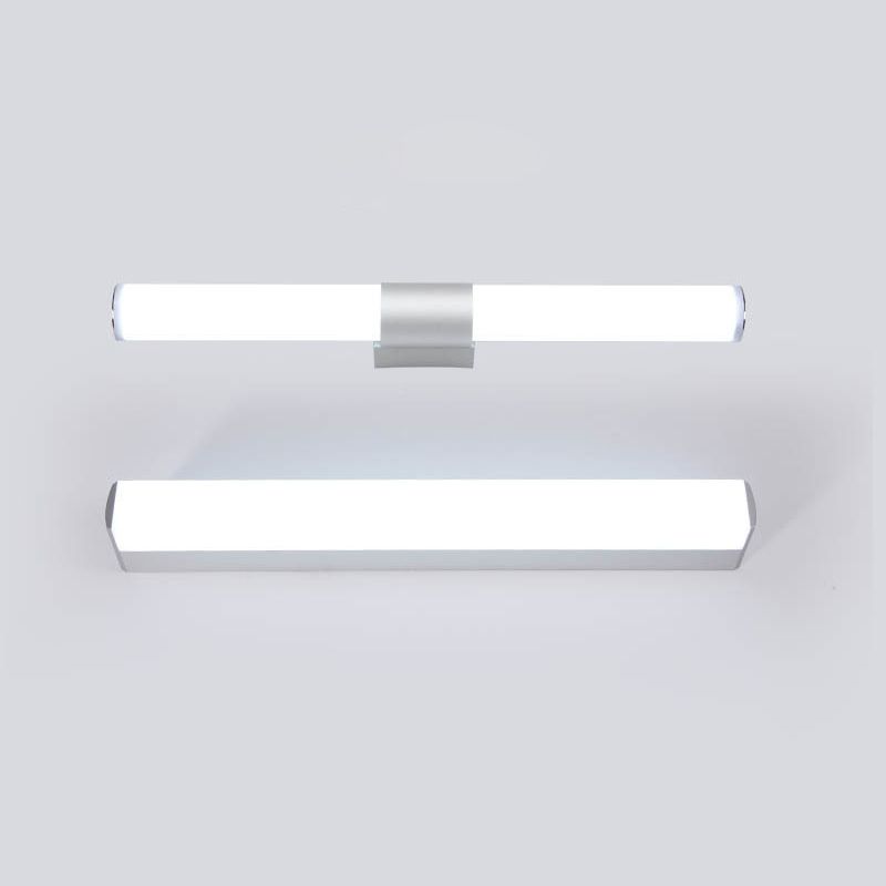 Linear Shade Wall Lighting Modern Style Metal 1 Light Sconce Lamp in Silver