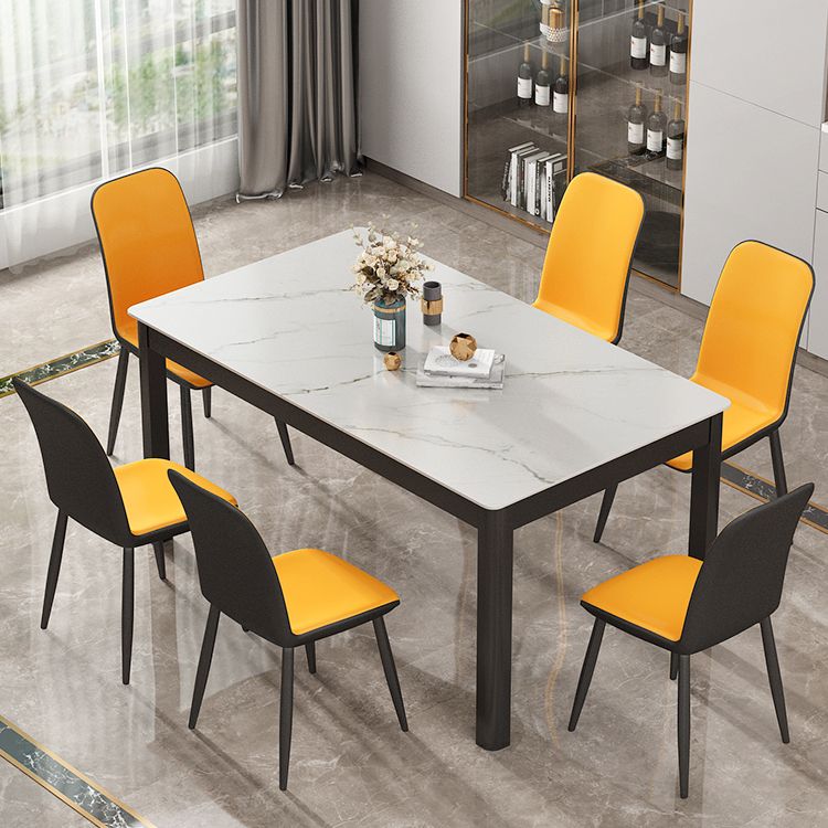 Modern Sintered Stone Dinette Set with Rectangle Table Dining Room Furniture for Dining Room