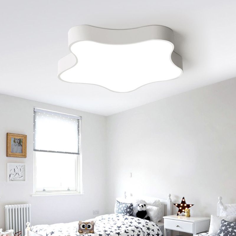 Metal Star Shape Flush Ceiling Light Kid Style 1 Light Flush Mount Lighting