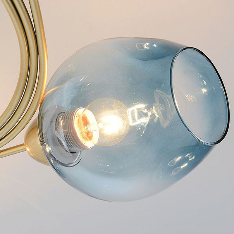 Nordic Simplicity Glass Flush Mount Ceiling Lamp Simplicity Glass Ceiling Pendant for Living Room