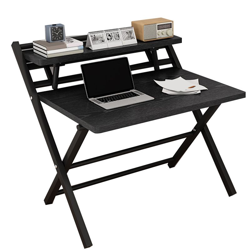 Rectangular Folding Home Writing Desk Trestle Steel Base Office Desk