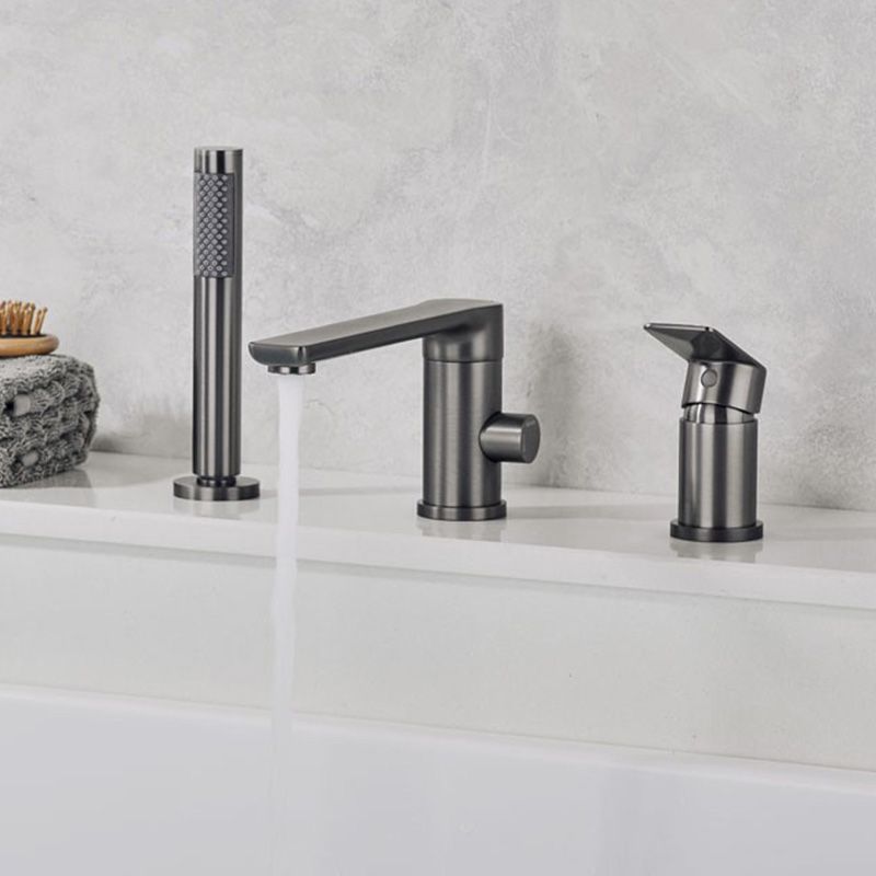 Modern Bathtub Faucet Deck Mounted Roman Tub Faucet Trim with Handshower