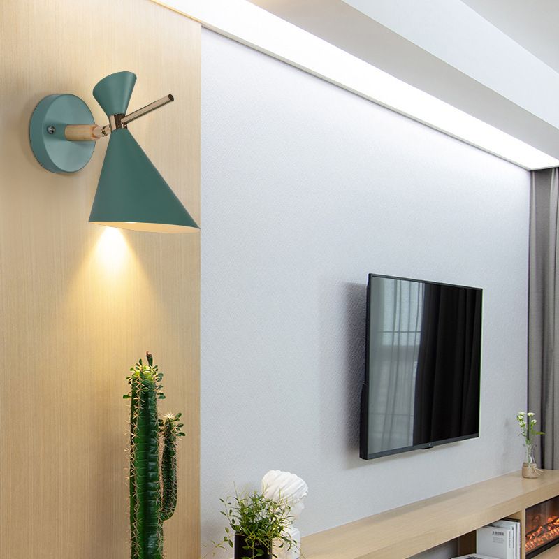 Hoekschaduw Wand SCONCE MACARON METAL 1 licht zwart/wit/roze/geel/groene wand sconce licht voor slaapkamer