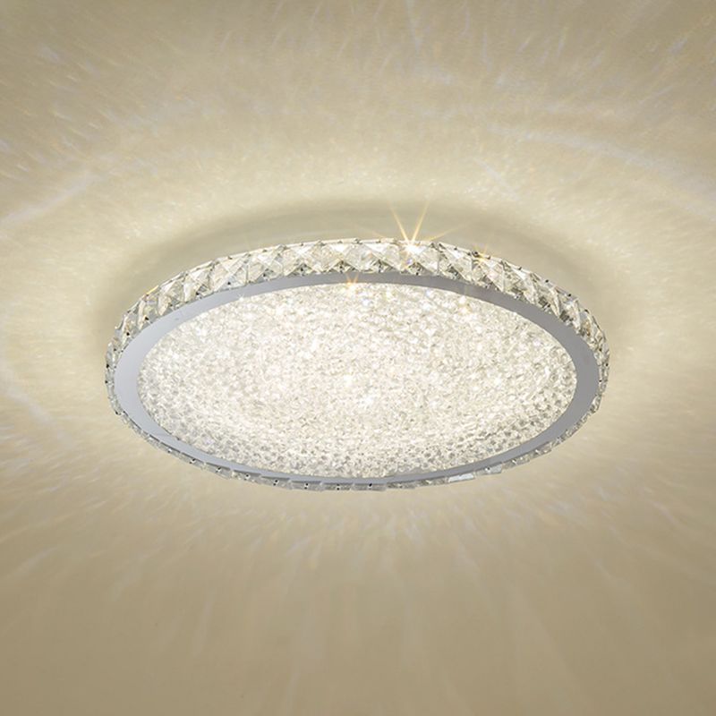 Crystal Shaded Close to Ceiling Lighting Modern-Style LED Ceiling Light Fixture