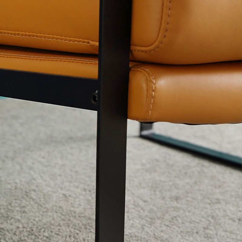 Microfiber and Genuine Leather Genuine Leather Sled Accent Chairs