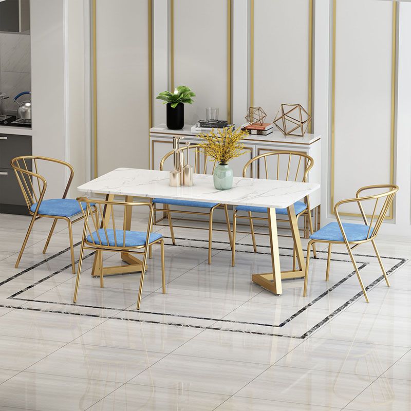 Sillas laterales traseras Windsor de estilo escandinavo Sillas de comedor tapizadas sin brazos
