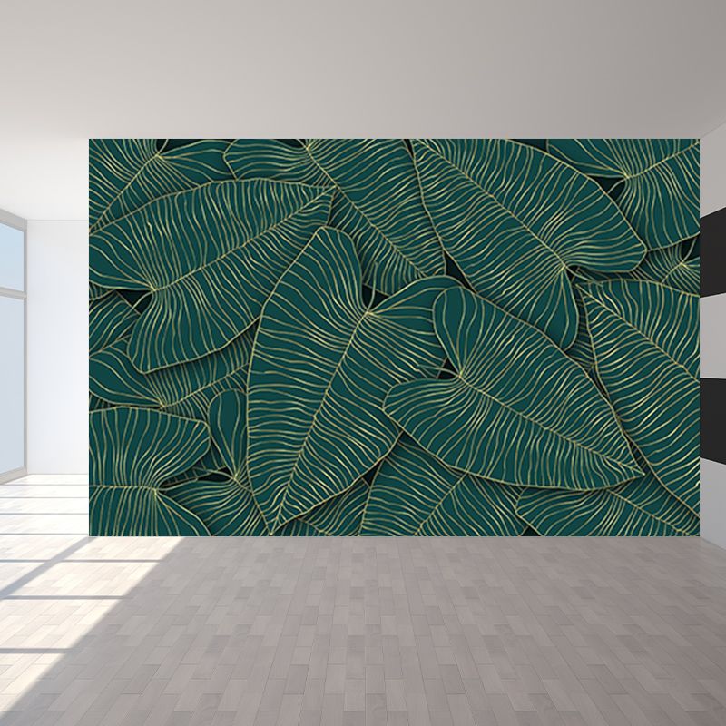 Tropical Plants Wall Mural Tropical Style Mildew Resistant for Sleeping Room