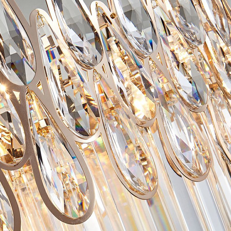 K9 optische kristalltrommelgeformte hängende Licht minimalistische klare Kronleuchterbeleuchtung für das Wohnzimmer