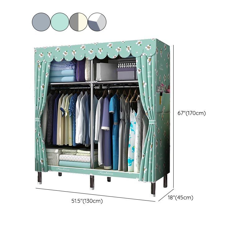 Modern Wardrobe Armoire with Legs Metal Wardrobe Cabinet with Shelves