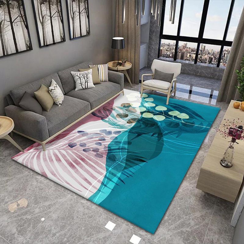 Nordic Purple Carpet Contrast Color Carpet Washable Carpet for Drawing Room
