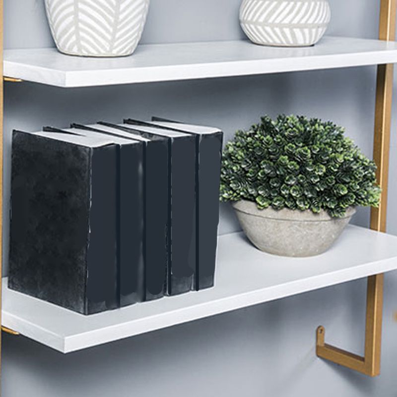 Industrial Wall Mounted Bookshelf Iron Frame Solid Wood Shelf Bookshelf