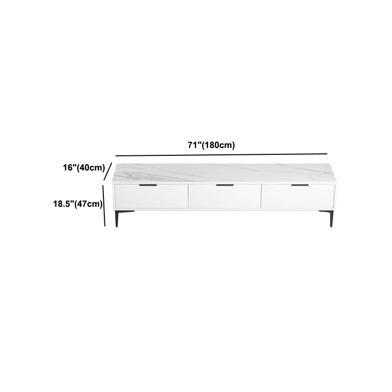 Modern Enclosed TV Storage Home Rectangle TV Cabinet with Splayed Legs