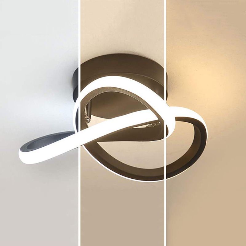 Metal Linear Shape Flush Mount Light Modern-Style 1 Light Flush Ceiling Light