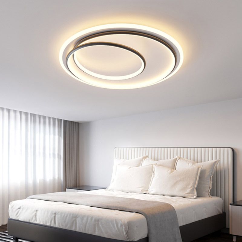 1-Light Ring Led Flush Ceiling Lights Modern Style Metal Led Flush Mount Ceiling Light Fixtures
