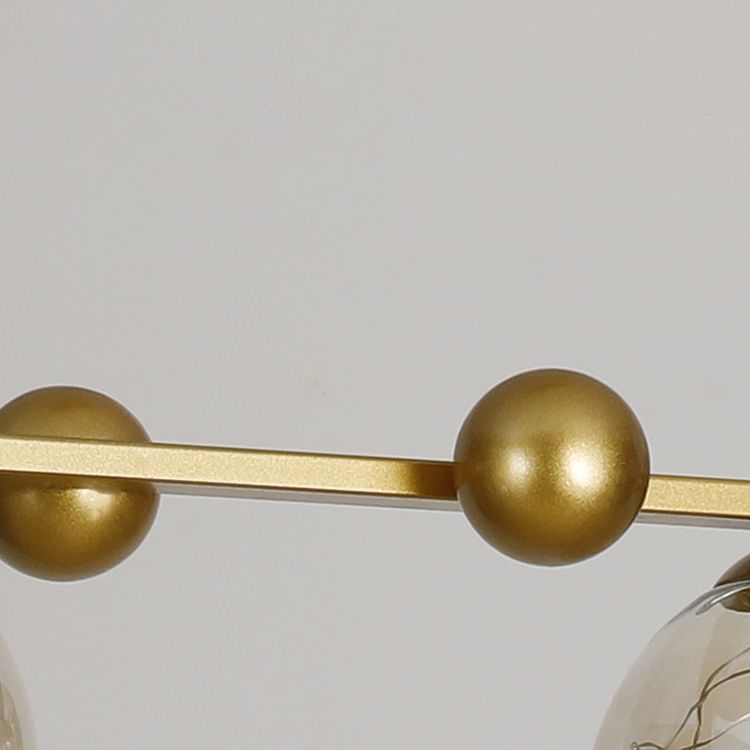 Sphere Island Lighttures Modern Glass Island Chandelier en Gold Finish