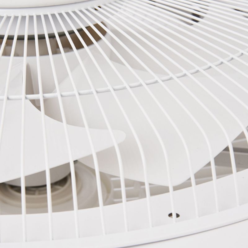 Lampada a ventola del soffitto in metallo nordico a filo arrotondato con lama di ventola di plastica