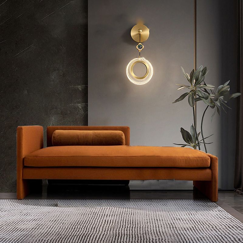 Living Room Chaise Square Arms Modern Style Chaise Lounge with Upholster