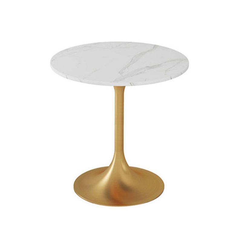 Glam Style Dinette Set 1/4/5 Pcs Round Stone Dinette Table with Solid Chair