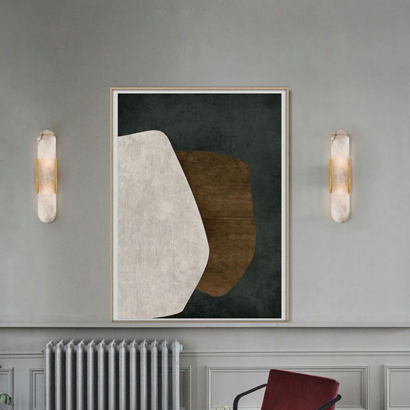 Luz de pared de luz LED contemporánea con sombra de mármol para dormitorio