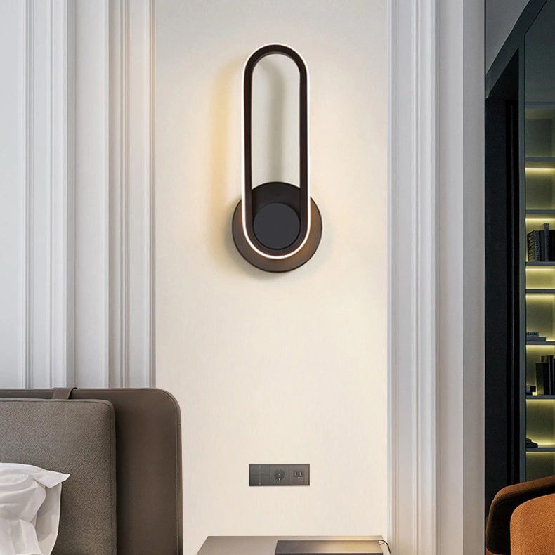 Apparecchi per illuminazione a parete in metallo Ellisse moderno lampada montata a parete per camera da letto