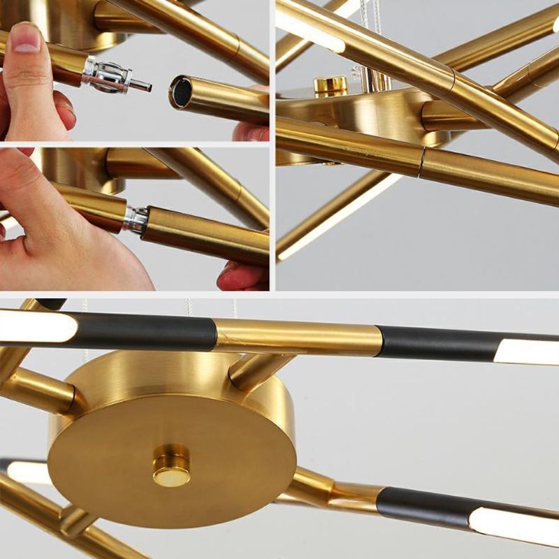 Luci a sospensione a sospensione in metallo Lampade sospese contemporanee per soggiorno