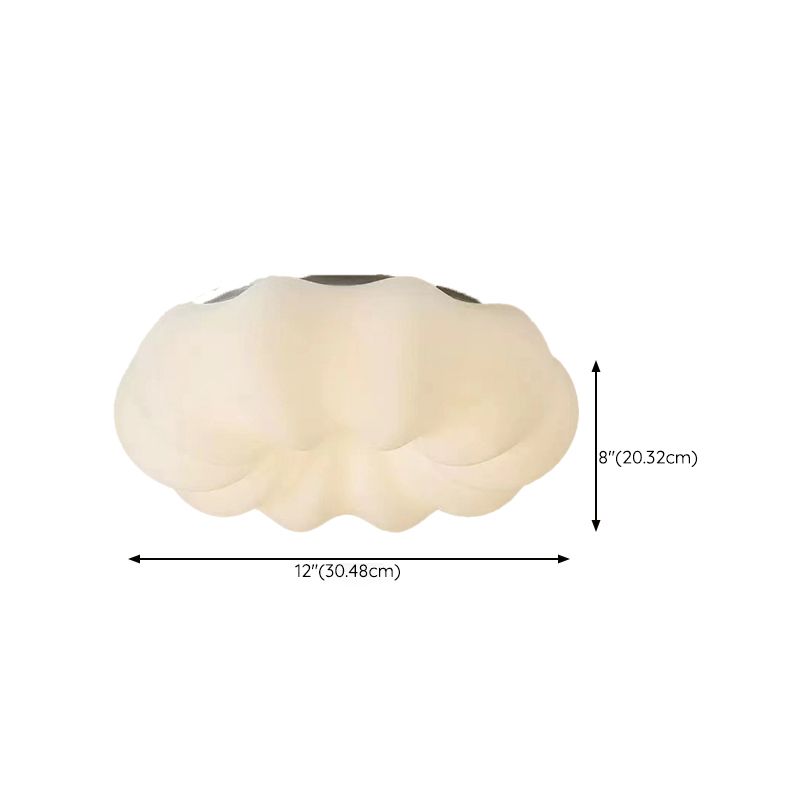 White Shaded LED Ceiling Light Modernism Flush Mount Lighting for Room