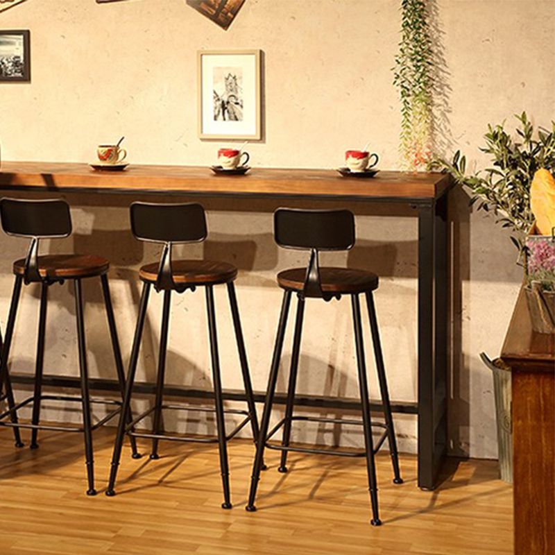 Solid Wood Counter-height Pub Table Industrial Counter Wine Table