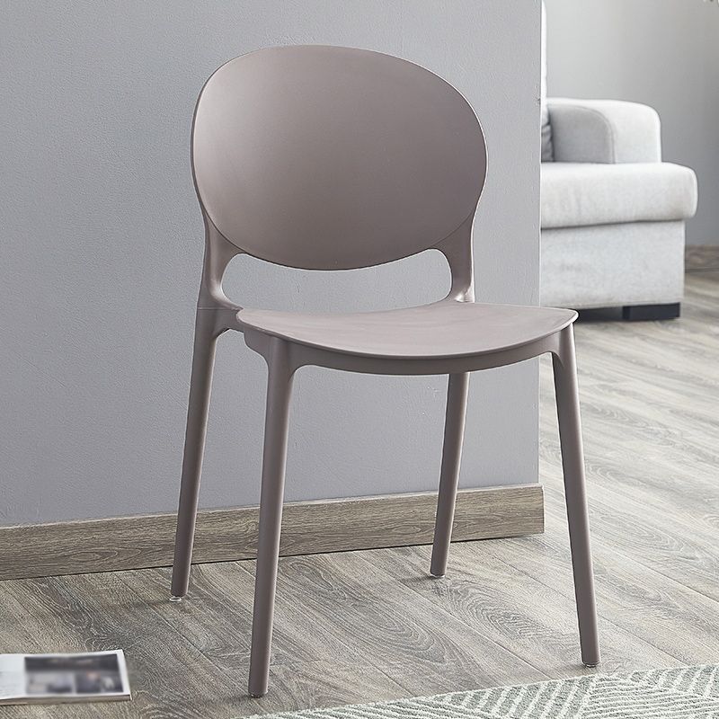 Plastic Indoor Chair 32''H Open Back Dining Side Chair for Restaurant Bedroom