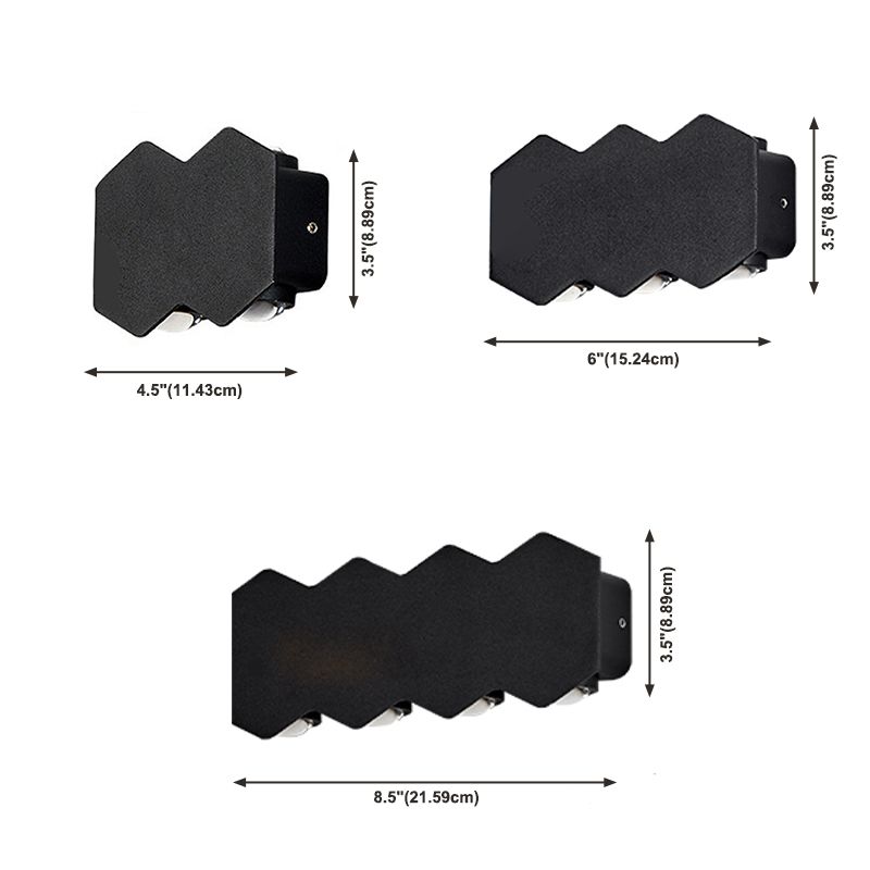 Illuminazione a parete diamanta in stile moderno lampada in metallo sconce per esterno