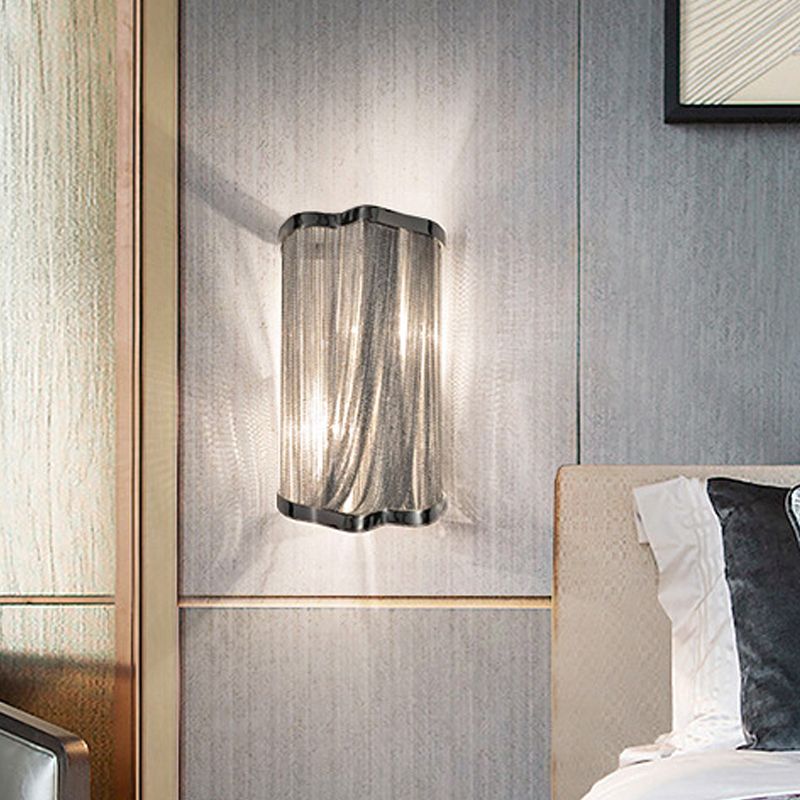 Glands en aluminium Flush Sconce Contemporain 1-Light Finish Finish Murd Murd Light