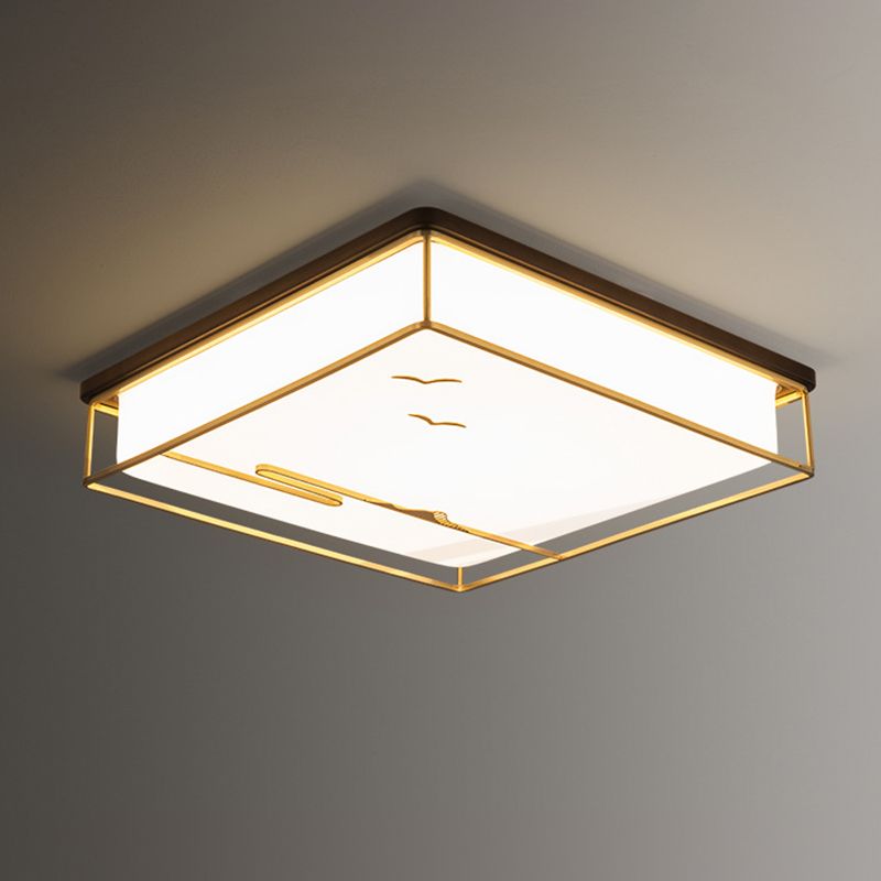 Modern Ceiling Lighting Fixture Metal LED Flush Mount Light Fixture with Acrylic Shade
