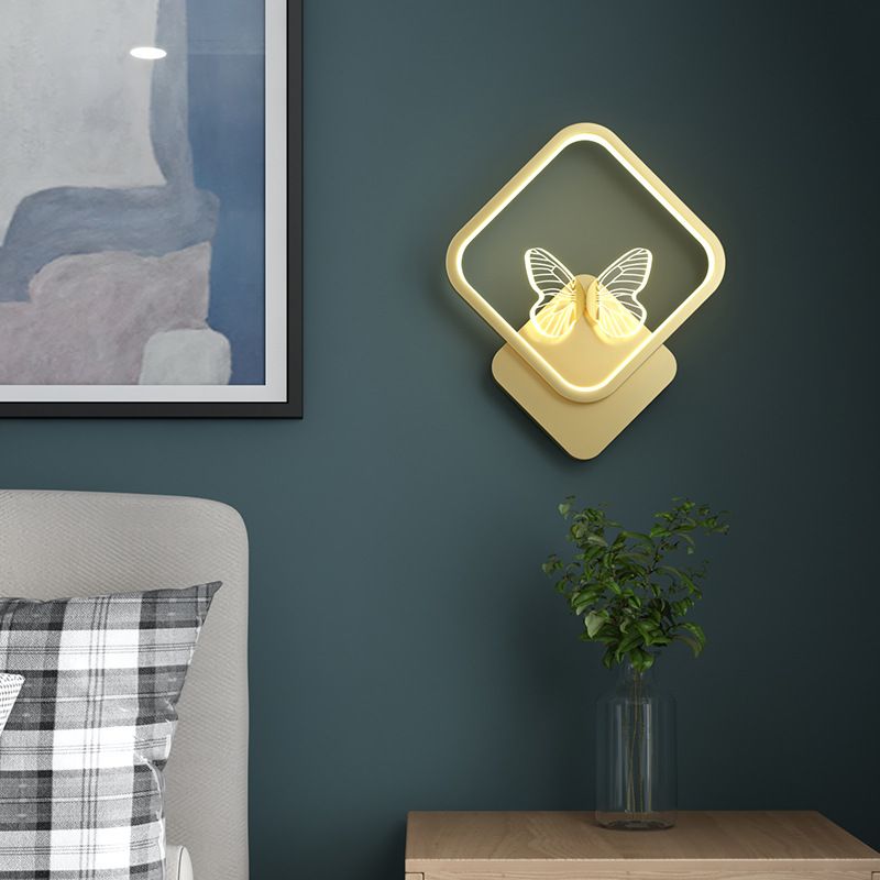 Metal Geometric Wall Mounted Lamps Modern Style 2 Lights Wall Lighting Fixtures
